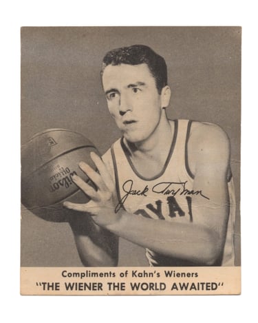 1958-59 Kahn's Wieners Basketball Card Jack Twyman