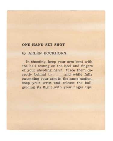 1959-60 Kahn's Wieners Basketball Card Allen Bockhorn (back)