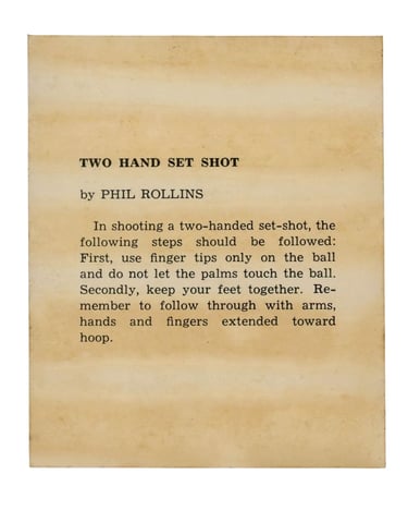 1959-60 Kahn's Wieners Basketball Card Phil Rollins (back)