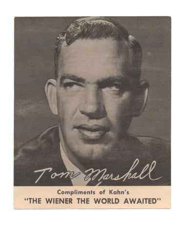 1959-60 Kahn's Wieners Basketball Card Tom Marshall
