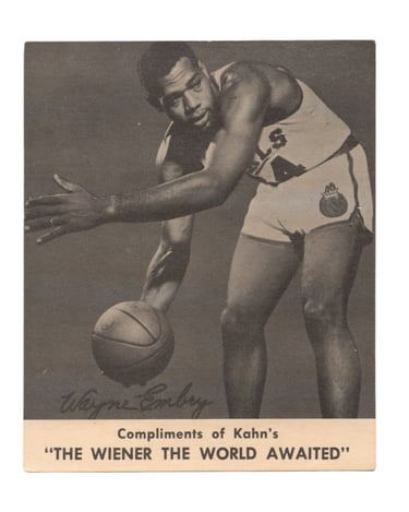 1959-60 Kahn's Wieners Basketball Card Wayne Embry