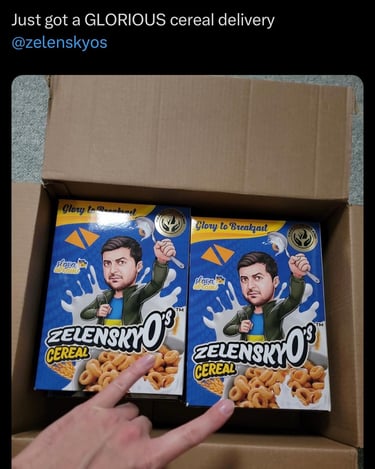 Zelenskyos cereal. ZelenskyO's Cereal. 