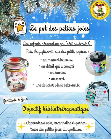 activité bibliothérapie enfant nouvelle année boite bonheur