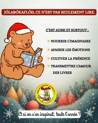 tradition Jólabókaflóð lecture enfants Noël