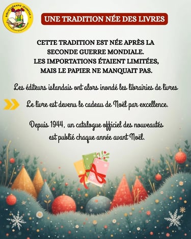 tradition Jólabókaflóð lecture enfants Noël