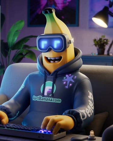 a banana bananafruit wearing a helmet and goggles
