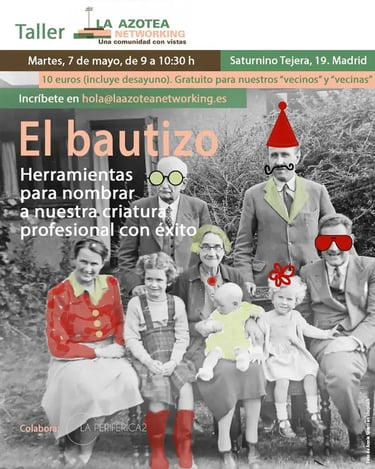 Cartel del taller El bautizo