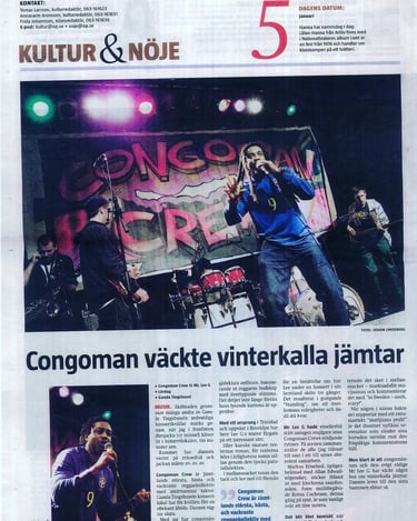 Mr. Lee G newspaper review from Ostersund Sweden.