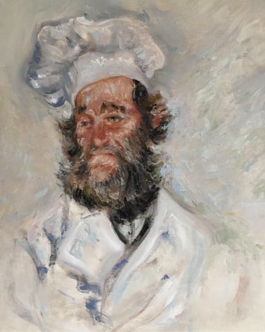 "Portrait of Père Paul", by Claud Monet, 54/65cm, oil on canvas, 2021