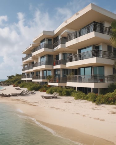 A modern apartment interior showcasing a stylish living room.