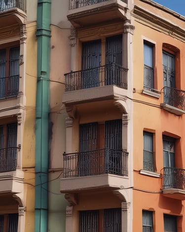 A modern apartment interior showcasing a stylish living room.