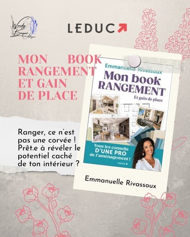 Mon book rangement et gain de place, d'Emmanuelle Rivassoux.