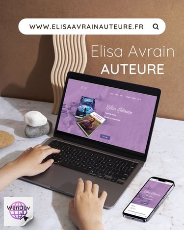 Site web d'Elisa Avrain, réalisé par WenDev.