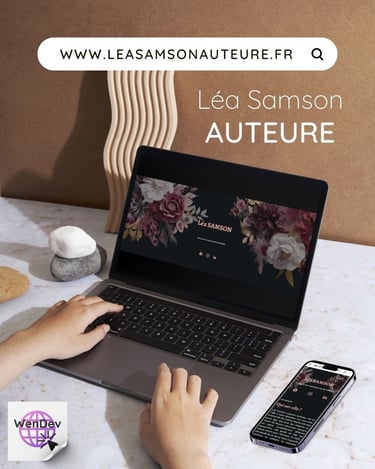 Site web de l'auteure Léa Samson, par WenDev