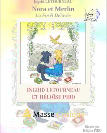 "Nora et Merlin : La forêt délavée", montage visuel pour illustrer la chronique de Wendy Baqué.