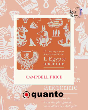 Visuel pour la chronique de "10 choses que vous aimeriez savoir sur l'Egypte ancienne" chez Quanto.