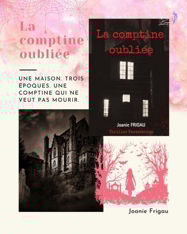"La comptine oubliée" de Joanie Frigau, montage visuel pour la chronique littéraire de Wendy Baqué.