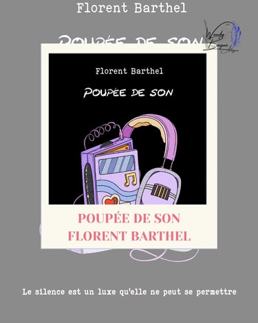 Visuel pour le roman "Poupée de son" de Florent Barthel.