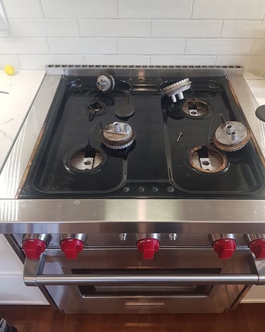 Gas burners are disassembled for replacement