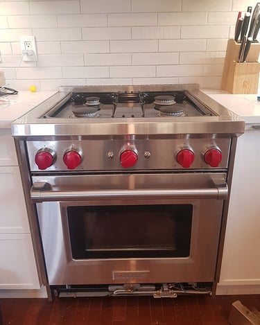 Replaced gas burners and ready for use