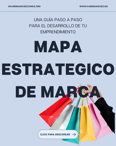 Portada del ebook ‘Mapa Estratégico de Marca’, recurso práctico de Karen Sánchez Consulting para emprendedores de moda