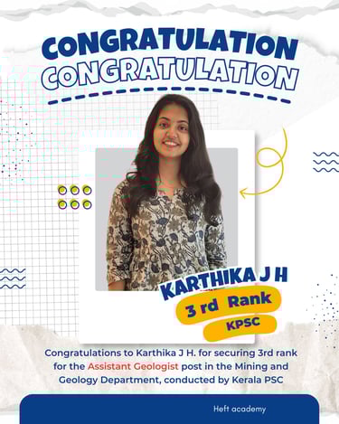 Kerala PSC assistant geologist ,Mining and geology department kerala