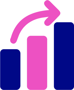 a bar chart showing the growth of a bar chart