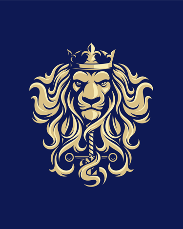 Golden Lion for The Indigo Phoenix Foundation Logo