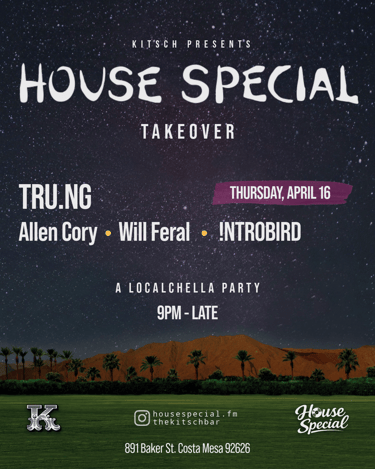 Localchella House Special Flyer Kitsch Bar 2026