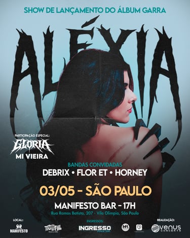 Capa do álbum "Garra", de Aléxia.