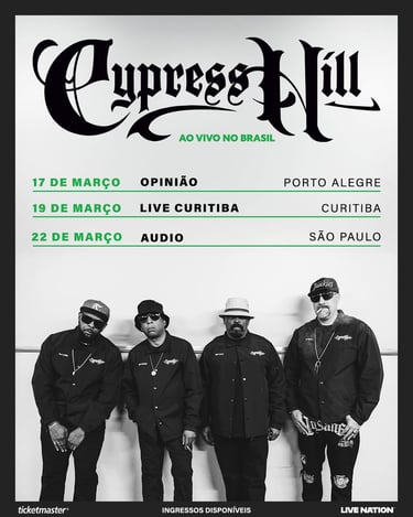 Insane in the Brain! Cypress Hill anuncia show em São Paulo para março