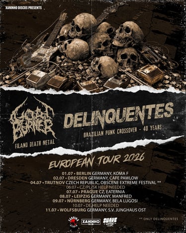 Delinquentes, banda histórica do rock amazônico, anuncia turnê europeia em julho
