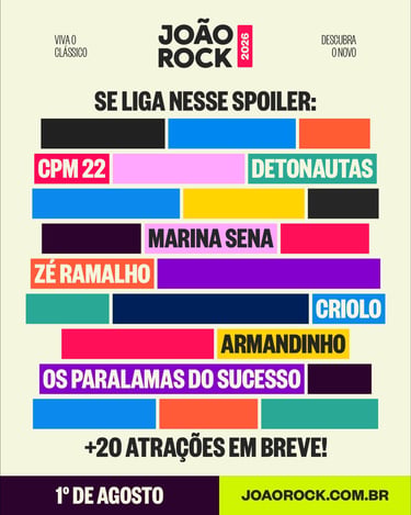 A organização do João Rock revelou os primeiros detalhes e atrações da sua 23ª edição