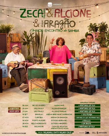 O Samba Pede Passagem: Zeca Pagodinho, Alcione e Jorge Aragão revelam bastidores da turnê histórica