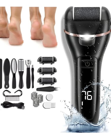 Kit Moedor De Pés Automático Recarregável Usb Lixa De Pé 127/220v