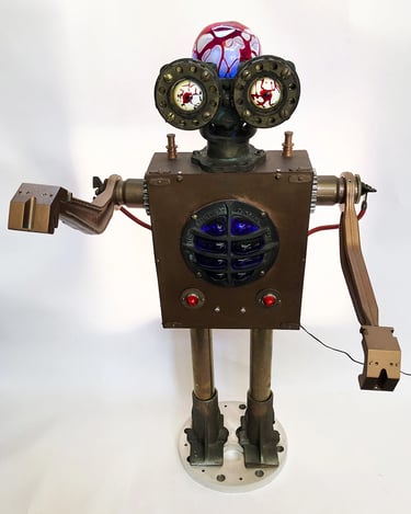 Found object robot named Brainiac by artist Tal Avitzur.