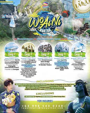 China WoAiNi Avatar LaQui Tours