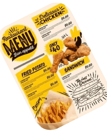 Menu printing custom 