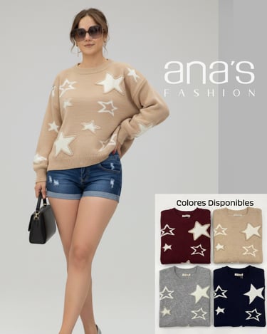 Suéter Con estampado en estrellas.