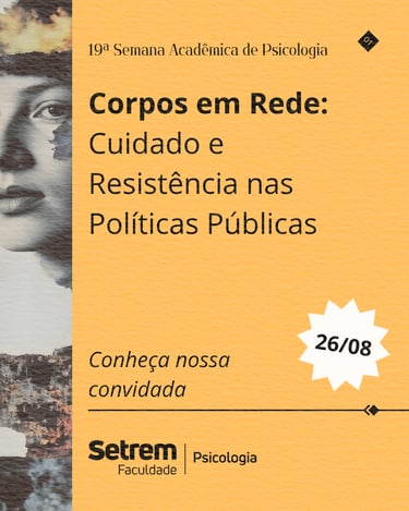 Peça gráfica da campanha da Semana Acadêmica de Psicologia - Estudo de Caso.