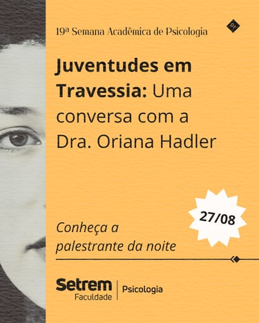 Peça gráfica da campanha da Semana Acadêmica de Psicologia - Estudo de Caso.