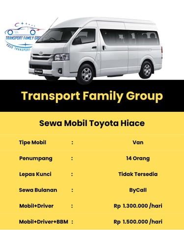 sewa mobil toyota hiace lhokseumawe aceh