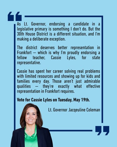 Lt. Governor Endorsement