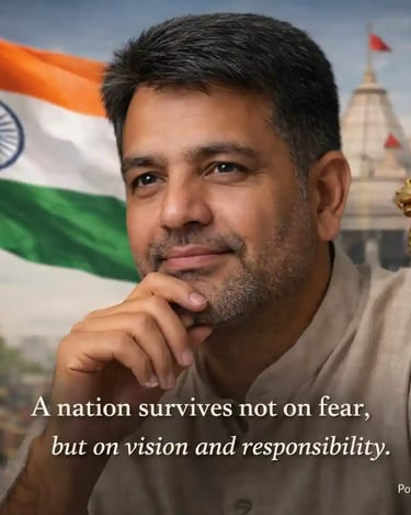 A thoughtful Indian citizen stands for conscience, responsibility, and vision proving India’s future is built on unity, 