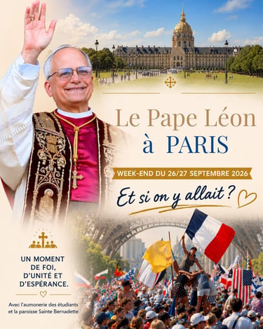 A Paris avec le pape Léon XIV samedi 26 septembre