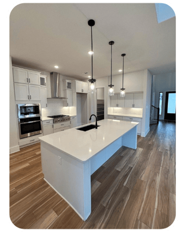 Modern kitchen in Denver cleaned by SparkEaseCleaning before move-in