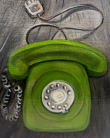 Disconnected. Oil on linen. 25 x 20 cm. Sold