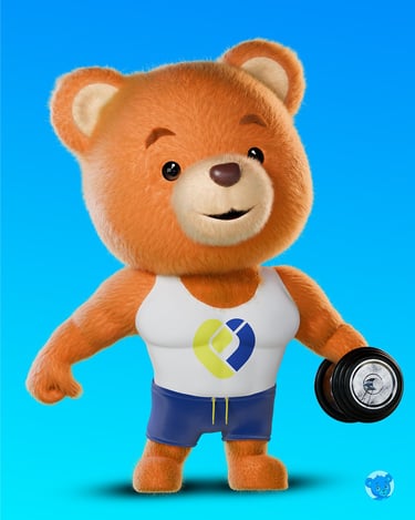 Mascote 3D ursinho 3D