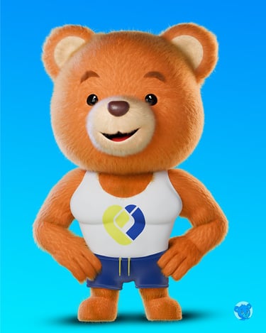 Mascote 3D ursinho 3D