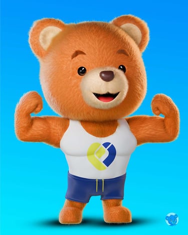 Mascote 3D ursinho 3D